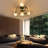 4-Light Floral Shade Semi Flush Mount