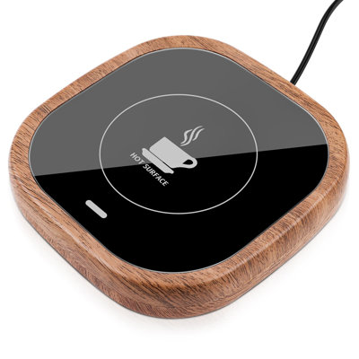 Coffee Mug Warmer, Candle Warmer, Coffee Warmer For Desk Auto Shut Off, Mug Warmer For Coffee, Tea, Beverage, Hot Chocolate, Milk,Wood Grain