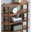 Bibliothèque scandinave simple en bois massif du sol au plafond-1210255806