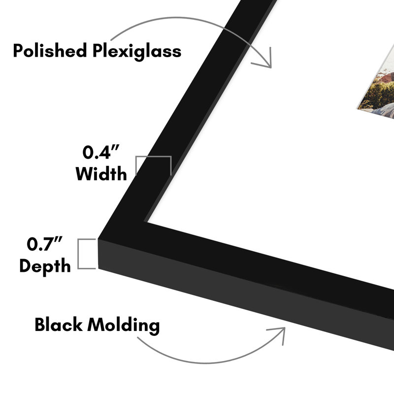 Black 12" x 16" Picture Frame with Oversized Mat