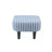 Modern Striped Accent Barrel Chair With Ottoman Set – Upholstered Armchair And Footrest, Blue And White Pinstripe Fabric, Mid-Century Inspired Design