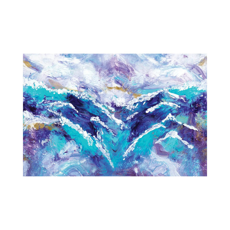 «Ocean Waves» par Gina Ritter, reproduction d'art sur toile tendue, H 26 po x l 40 po x P 1,5 po