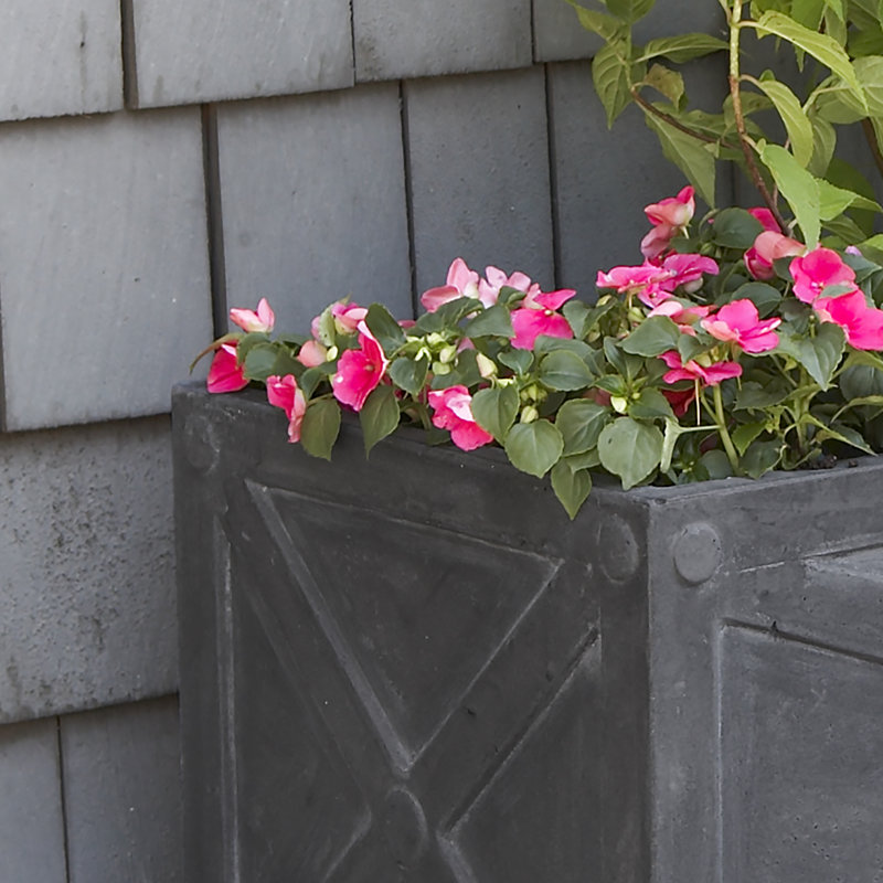 Vesper Fibreclay Planter Box Set in Dark Gray