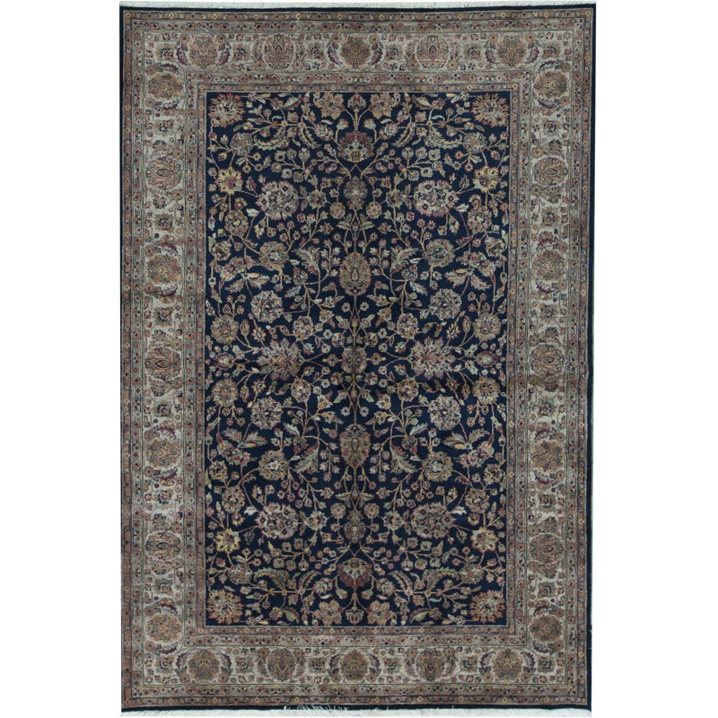 Tapis beige noué à la main de haute qualité
