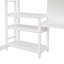 Lit mezzanine en bois avec tablette et plateau d'écriture