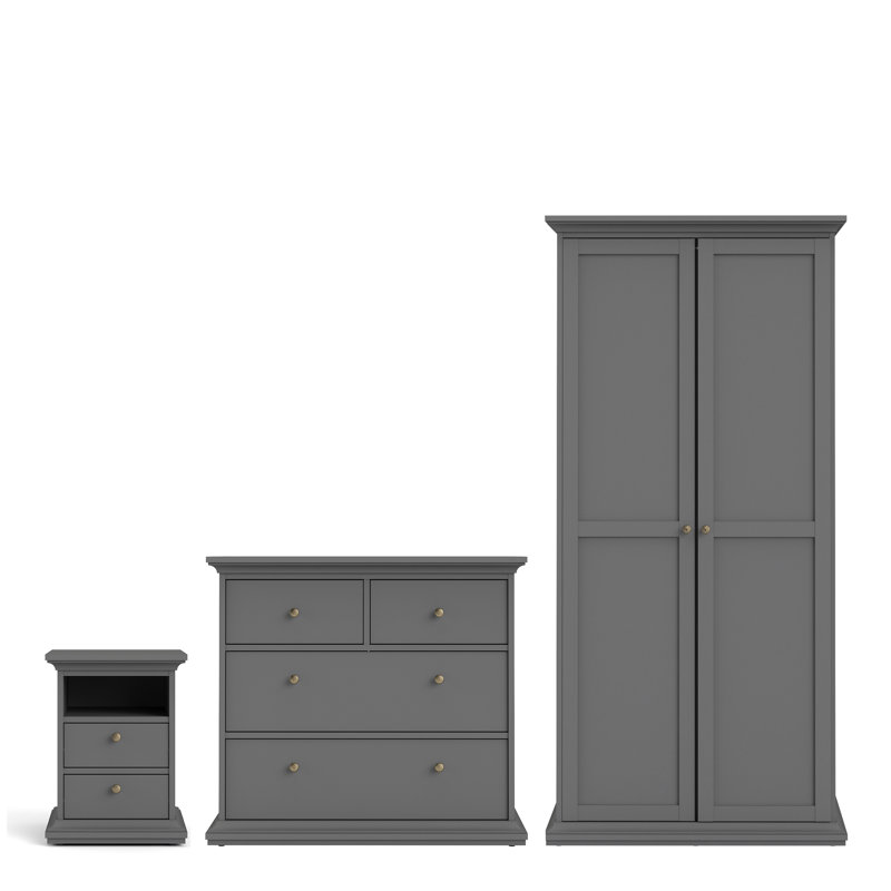 Huey Piece Bedroom Set, Grey