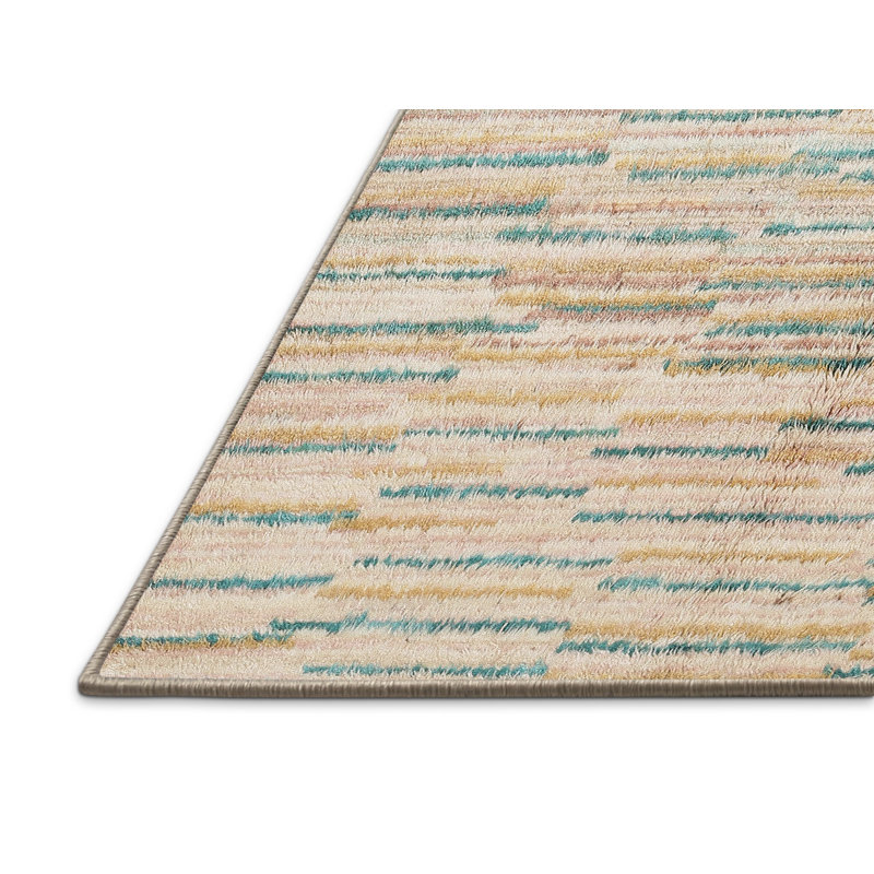 Tapis gris/beige/noir contemporain, Rectangle 2 pi x 5 pi