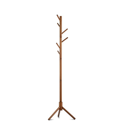 Wooden Tree Coat Rack Stand, 6 Hooks - 3 Adjustable Sizes For Clothes, Suits, Accessories -  George Oliver, 5BD56AA5B2EE41D2B05093528B14D044