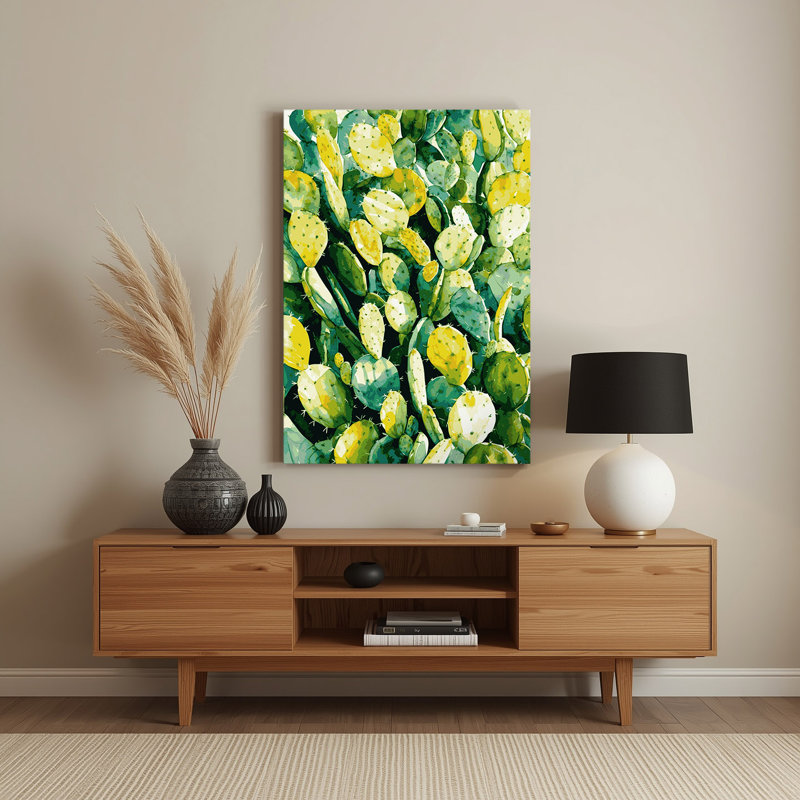 Aquarelle, botanique, 79, art mural vert en métal, H 18 po x l 12 po
