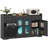 54'' Large Evynn With Led Light And 2 Drawers, Evynn With Trash Can Storage And Adjustable Shelves-64616172