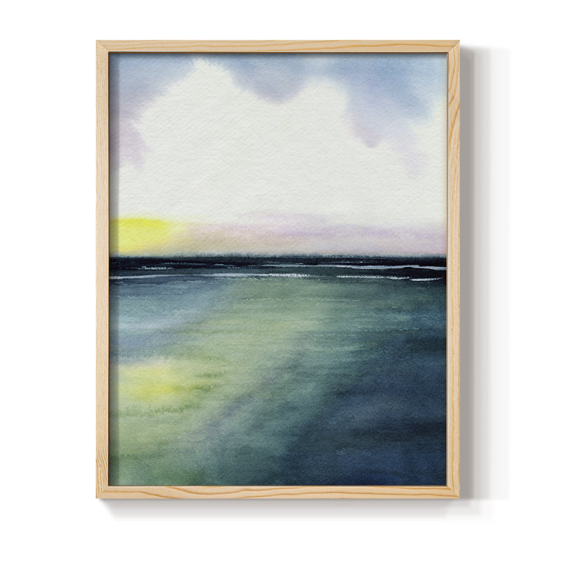 Sherbet Sunset Diptych II, reproduction encadrée - bois massif, H 21 po x l 17 po