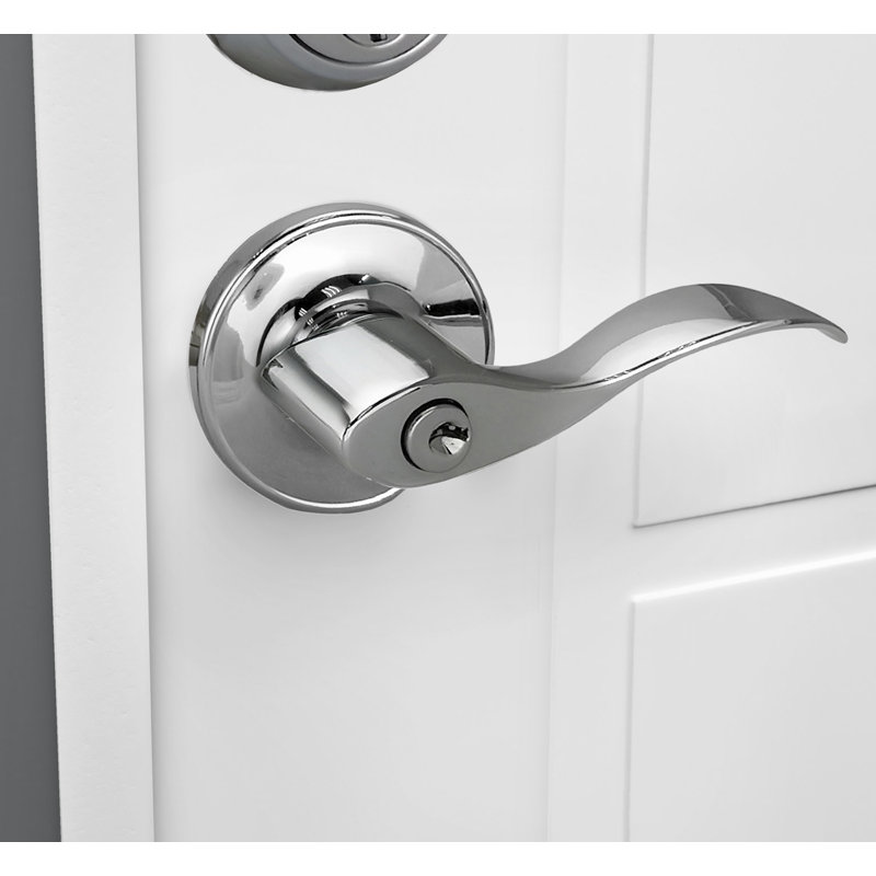Levier de porte d'entrée à clé Springdale, Universel/reversible, Noir mat