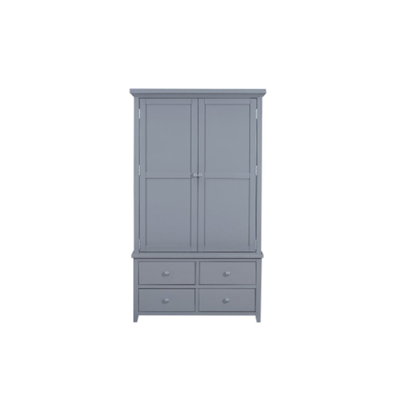 Grande armoire de rangement autoportante en bois avec 8 portes, 3 tablettes réglables, 7 tiroirs et 8 supports à vin