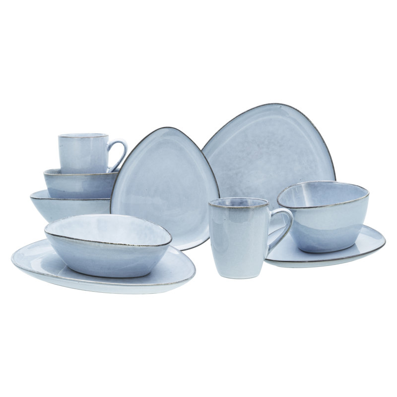 Cloudy Piece Stoneware Dinnerware Set - Service for 2