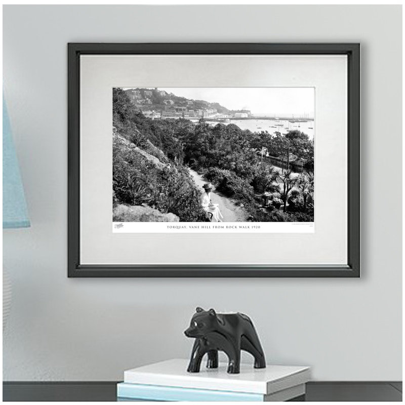 Torquay, Vane Hill From Rock Walk 1920 by Francis Frith - Single Picture Frame Print, 60cm H x 80cm W x 2.3cm D