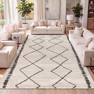 Bradt Moroccan Beni Souk Cream/Black Rug