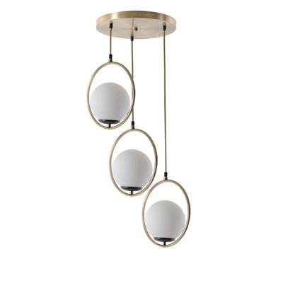 Cluster-Pendelleuchten-Set 3-flammig Colusa