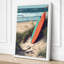 Surfboard at Dusk Coastal - Wrapped Canvas-770410273-770410275
