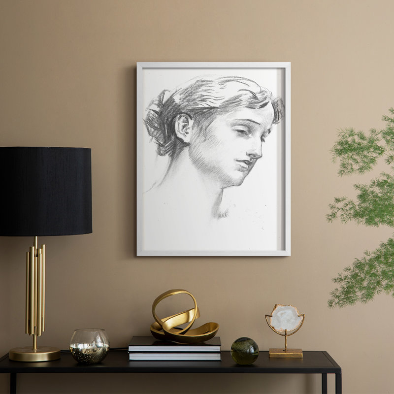 Reproduction encadrée vintage LXXI - bois massif, H 30 po x l 24 po, Blanc