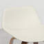 De 2 tabourets de hauteur de comptoir / de bar - Assise rembourrée crème avec repose-pieds brun, repose-pieds, repose-pieds, pieds, style Mid-Century moderne, assemblage