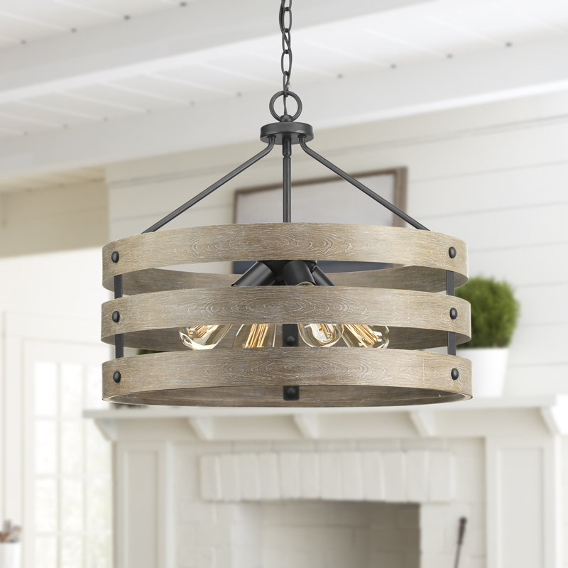 Lustre cylindrique unique à 4 lumières Avantay, Graphite