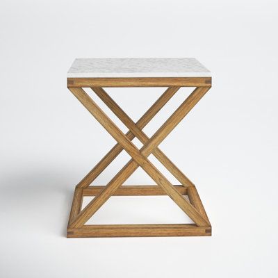 Lewis 18" Genuine Marble End Table