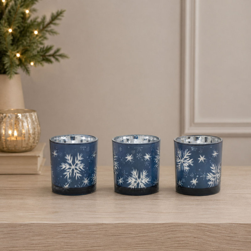 Votive Holder (Set Of 3) Pvc Box 3"H Glass