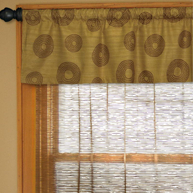 Barbi Cotton Blend Geometric Tailored Window Pelmet, Amber Gold