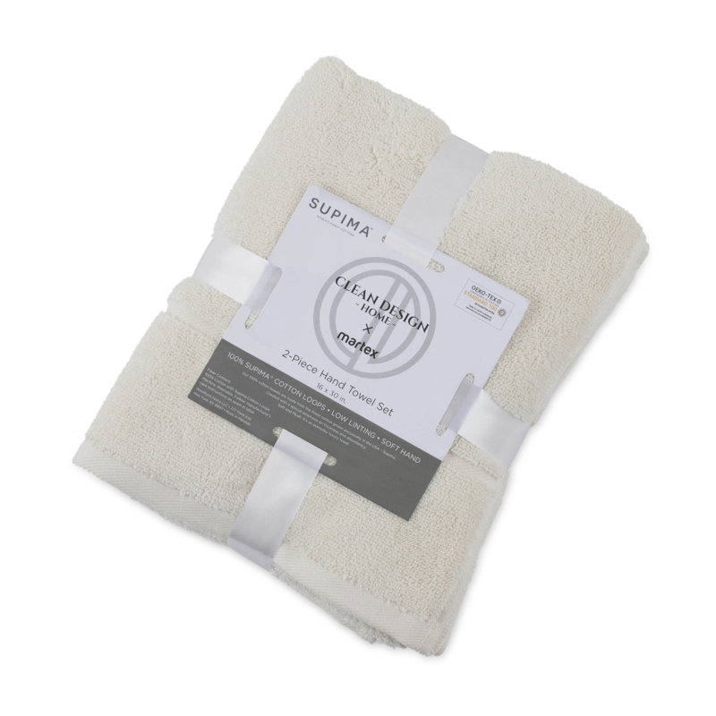 Ivory Pima Cotton Allergen-Aware Bath Towel Set