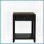 Table basse carrée à double couche d'aspect bois avec verrou d'empreinte digitale Rangement caché et sécuritaire pour les espaces de vie