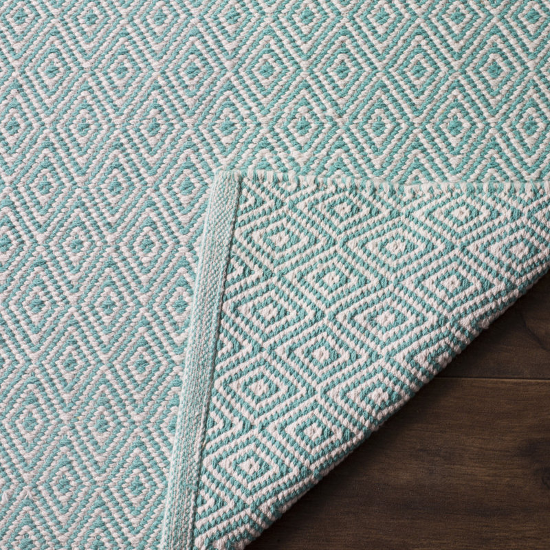 Dryden Hand Woven Cotton Geometric Rug, Rectangle 4' x 6'