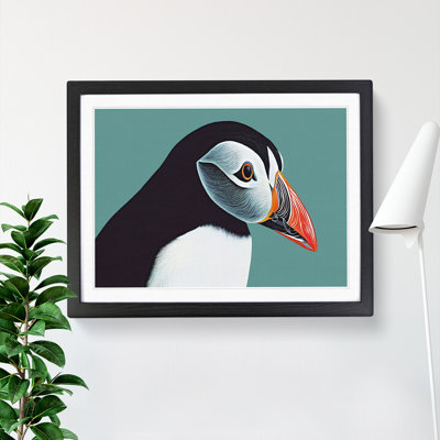 Flourishing Puffin Bird - Single Picture Frame Painting