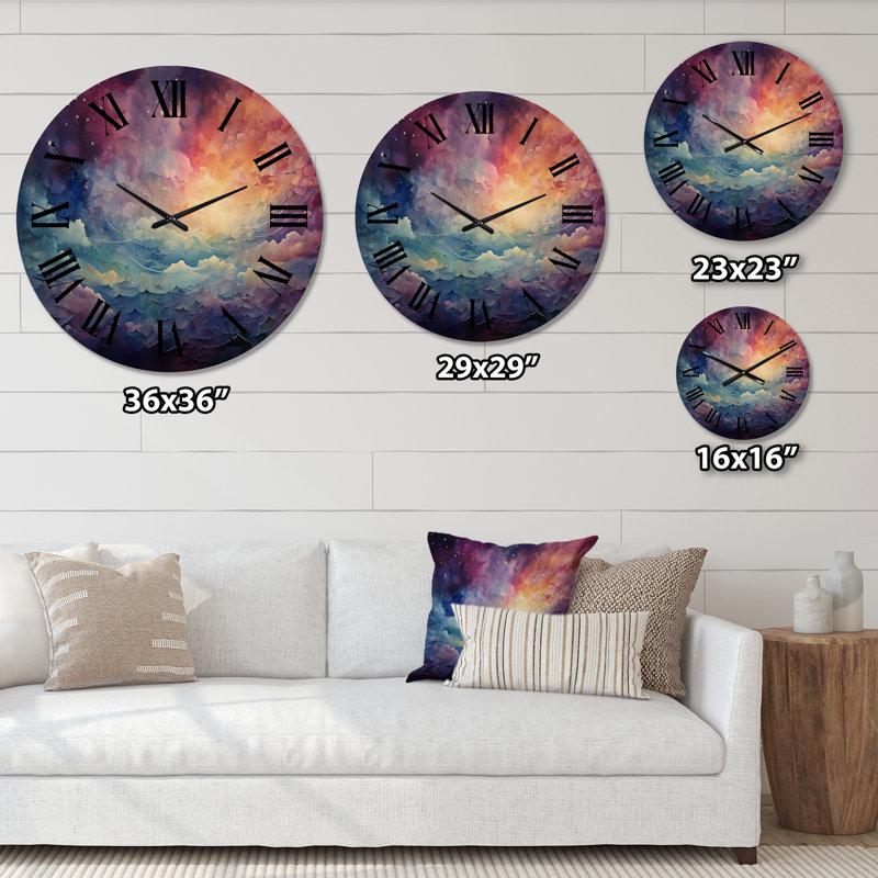 Horloge murale en bois massif Roesch, Moyenne