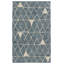 Tapis bleu marine / beige à motif treillis Eterna (5 pi x 8 pi)-69380001