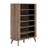 Aurel  Mid-Century 18-Pair Shoe Cabinet with Fluted Sliding Doors-662846677