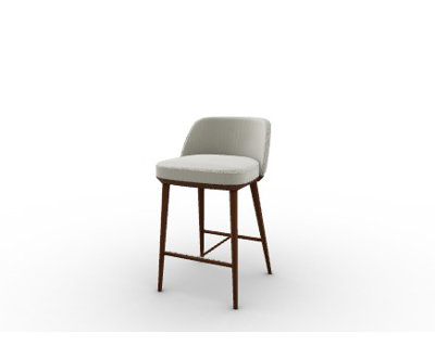 Foyer Stool With Padded Seat And Wooden Base_Bergen