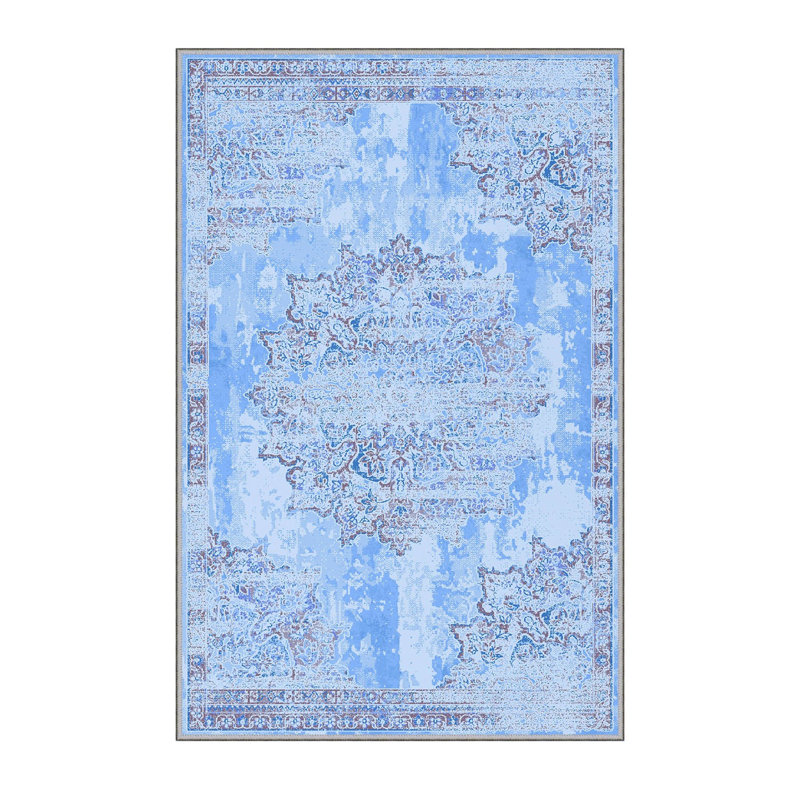 Stylish Hall Carpet (3.3 x 6.6 ft), 100% Polyester, 0.3 in Pile Height | Antibacterial, PVC Non-Slip Underside | 3D Digital Printing, Machine Washable | Perfect for Entryways & Living Spaces, Durable & Easy Care