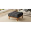 Poufs rembourrés moelleux, structure en bois et tissu gris de 84 cm, élément de décoration moderne-102703676