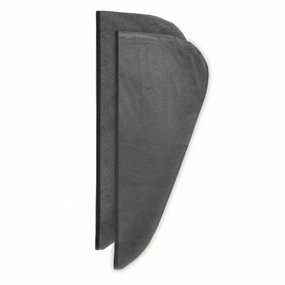 Ensemble de 2 serviettes pour cheveux en microfibre Scala Twist - gris, turban 10 po x 25 po