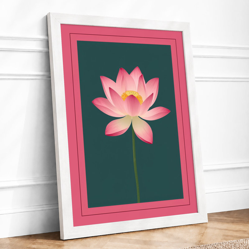 Lotus Bloom Botanical - Print, A4 - 29.7 x 21.0 cm, White