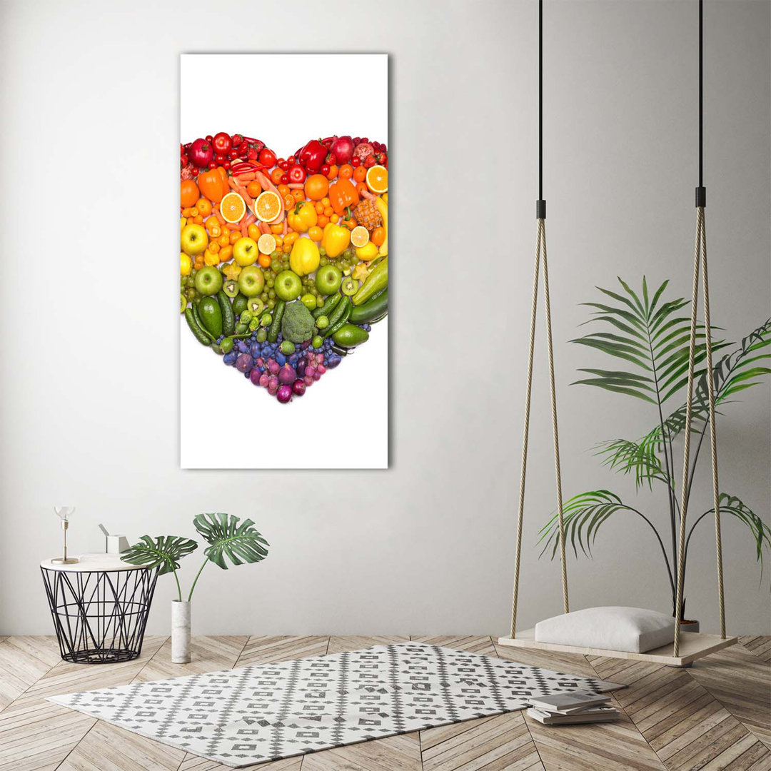 Fruit Heart - Kunstdrucke auf Leinwand - Wrapped Canvas