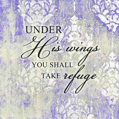 «Take Refuge Damask», impression sur toile tendue