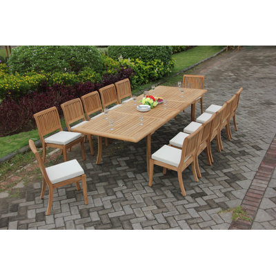 Masten Teak Dining Set by Rosecliff Heights