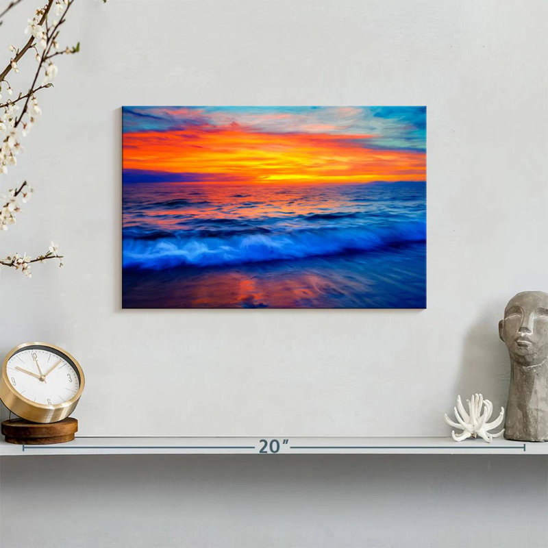 Gillard Mesmerizing Ocean Sunset, 8" H x 12" W