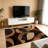 1PC Modern Abstract Geometric Retro Wood Grain Pattern area rugs for Living Room, Soft and Comfortable, Suitable for all seasons, easy-to-maintain, machine washable Indoor floor mat, Under Table Farmhouse suitable for Dining Room, Bedroom, Entryway,...-591977410