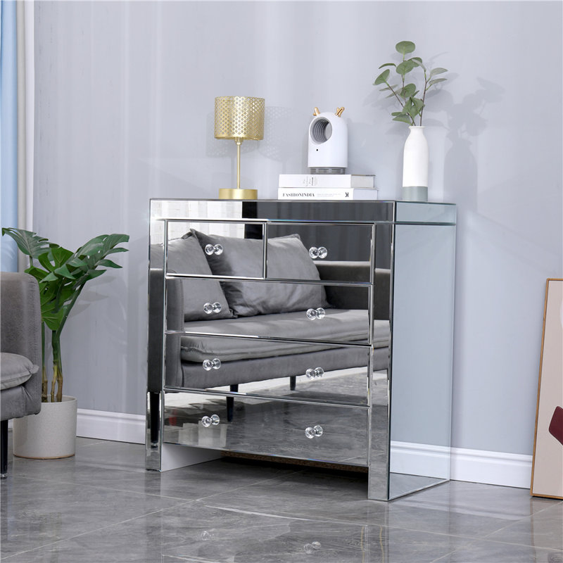 Pricilla 80cm W 5 - Drawer Chest of Drawers