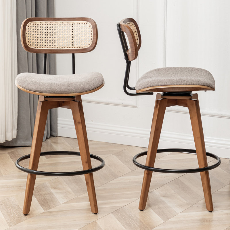 Sirine 66.8cm Swivel Bar Stool, Brown