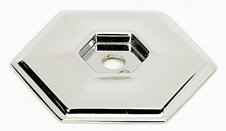Nicole 1.58" Backplate, Satin Nickel, 1.8" L x 1.6" W