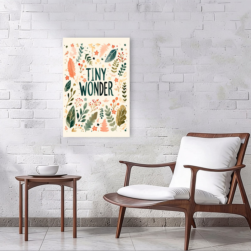 «Floral Whispers Abstract Contemporary Nature Landscape», reproduction d'art murale, H 36 po x l 24 po