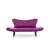 Modern 2-Seat Sofa Bed, Purple, 59.1 x 27.6 x 29.5 inches | 100% Metal Frame, Easy Clean Cotton-Lined Polyester Knit | Multi-Position Arms, 200 lbs Capacity | Perfect for Home, Hotel & Industrial Spaces-2045008033